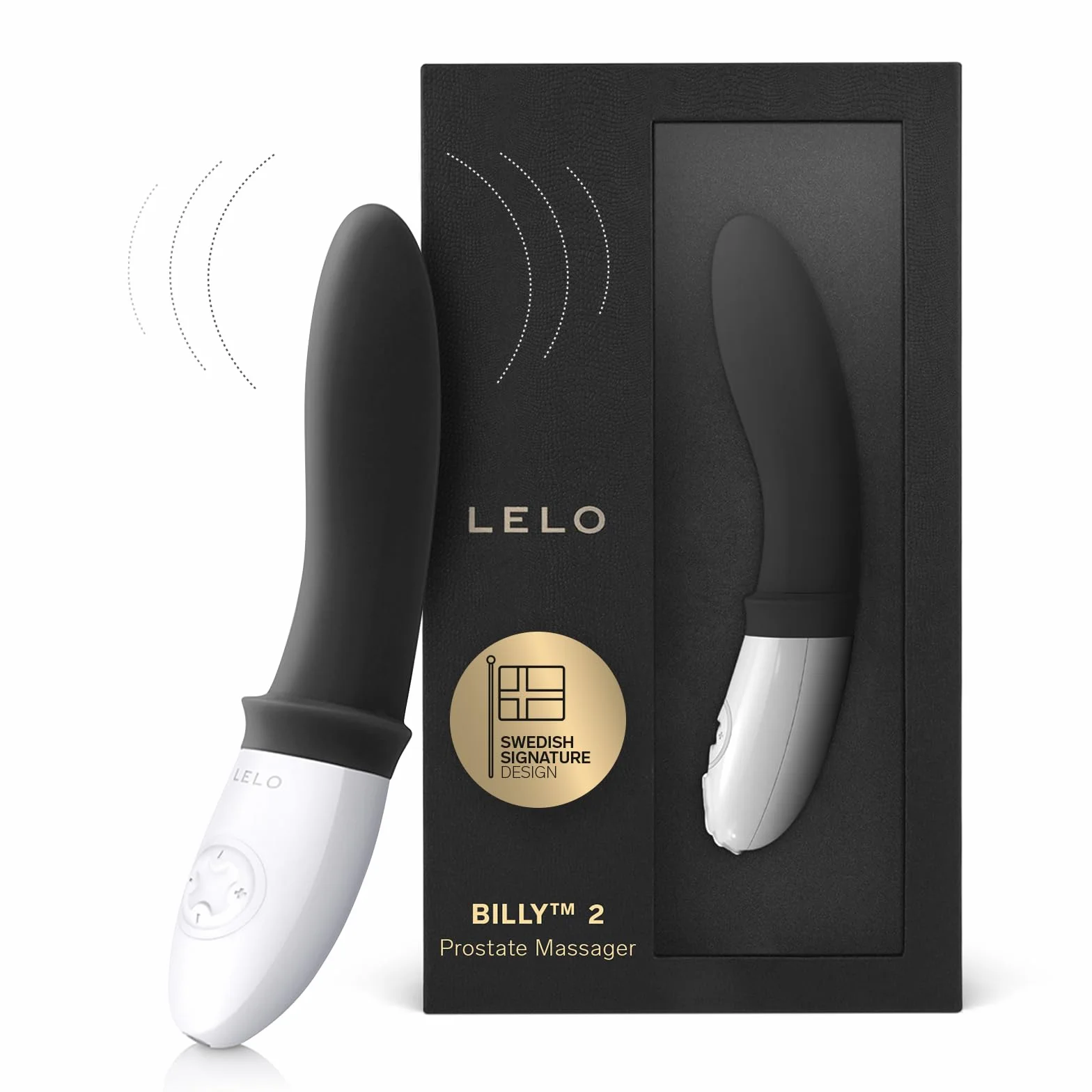 LELO BILLY 2 Stimulateur de Prostate, Plug Homme Doté de 8 Modes de Plaisir, Plug pour Homme Doux et Rechargeable, Plug Anal Homme, Plug Anal Vibrant, Stimulateur de Prostate, Black
