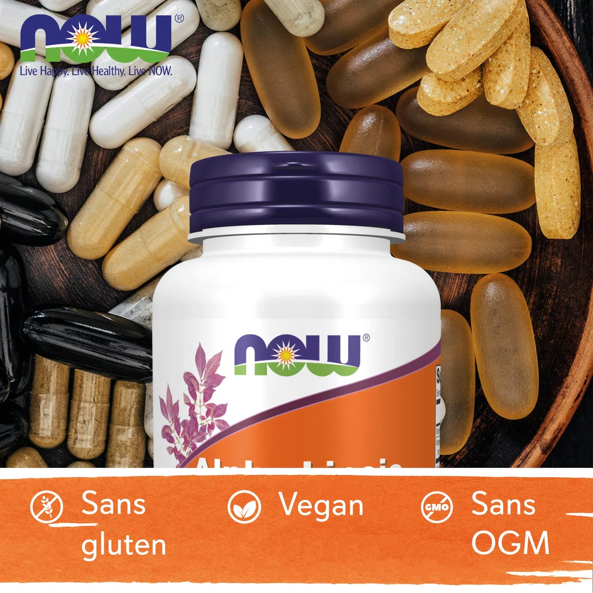 Now Foods, Alpha-Lipoic Acid (Acide Alpha-Lipoïque), 100mg, 120 Capsules végétaliennes, Testé en Laboratoire, Sans Gluten, Sans Soja, Sans OGM