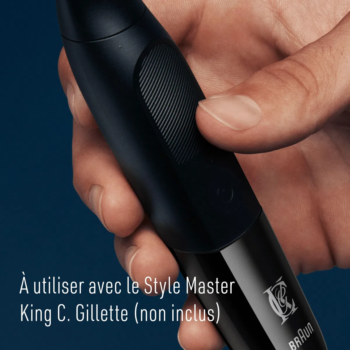 King C. Gillette Lame de Recharge de Tondeuse à Barbe Homme, Style Master | Remplacement 4D, Rechargeable et Durable, Rasage Facile dans 4 Directions
