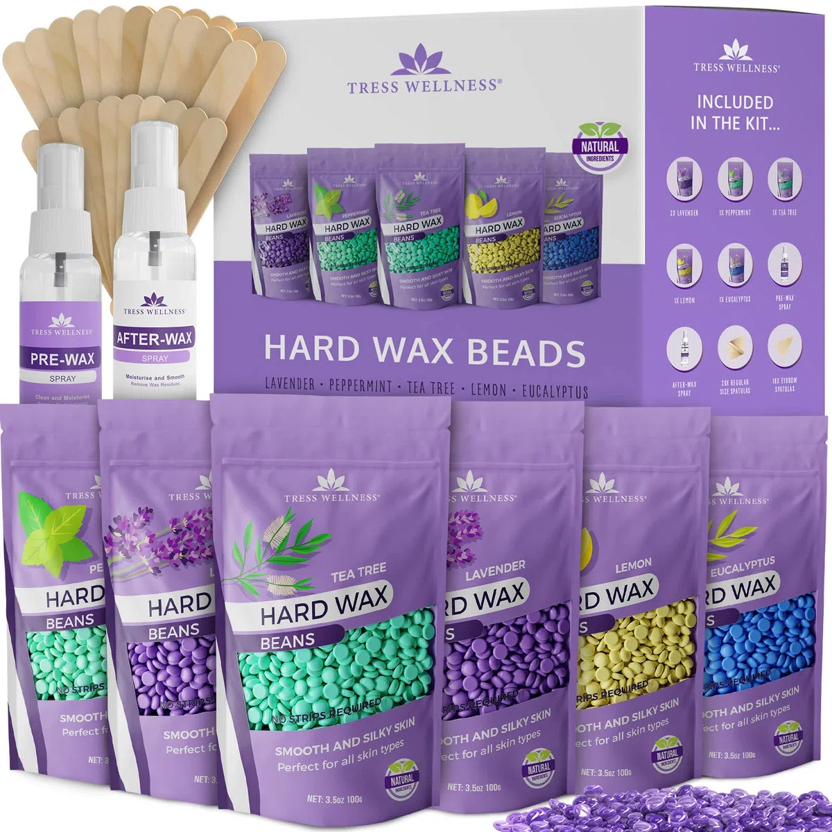 Wax Cire Perle - Kit Épilation Sans Douleur - Bille De Cire Pour Épilation