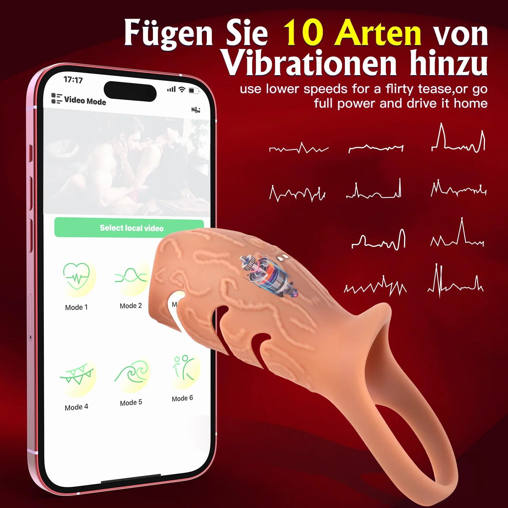 Anneau Penien - Anneau Homme App Sex ToýS Couple - Anneau Vibrant Pénis Homme Sextoyse Homme Sexmasturbâteur, Jeux Sexuelle Adulte Couple Plaisir Realiste, Anneaux De Pénis 10X Vibromasseur Homme