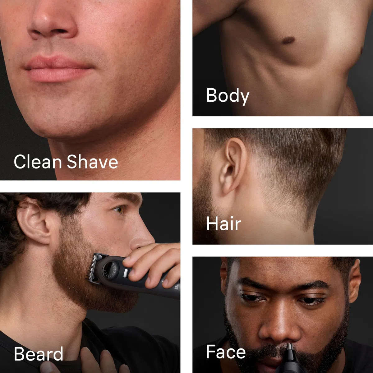 Braun Kit de rasage tout-en-un pour homme série 9 AIO 9530, barbe, visage, nez, oreille, tondeuse à cheveux, tondeuse corporelle et manscaping
