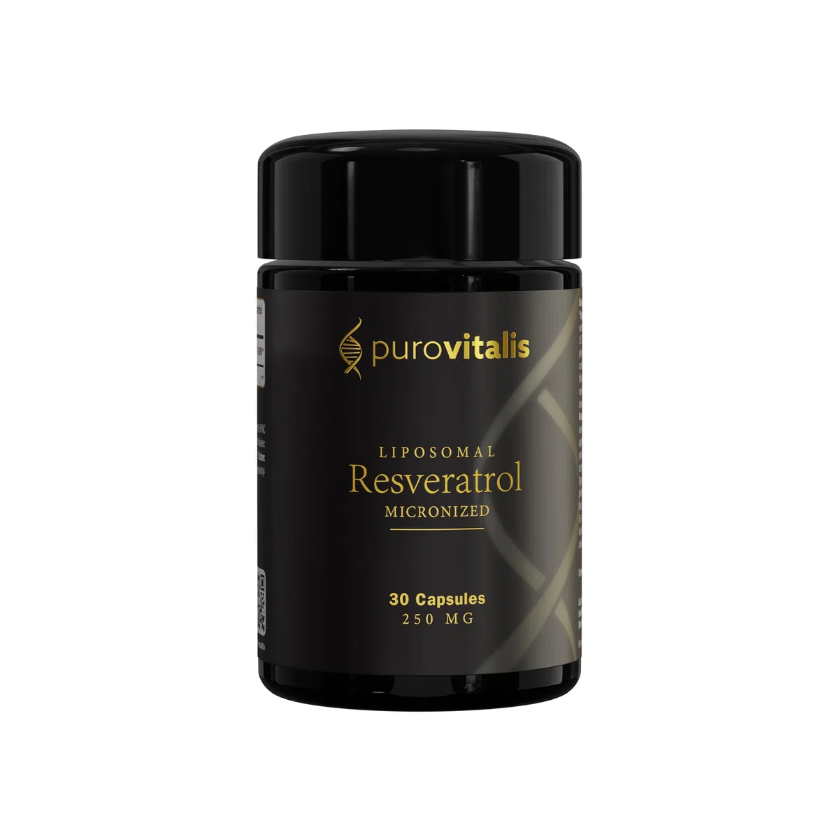 PUROVITALIS Resvératrol liposomal 250mg, 30 portions (30 gélules végétaliennes), supplément antioxydant trans-resvératrol de haute pureté