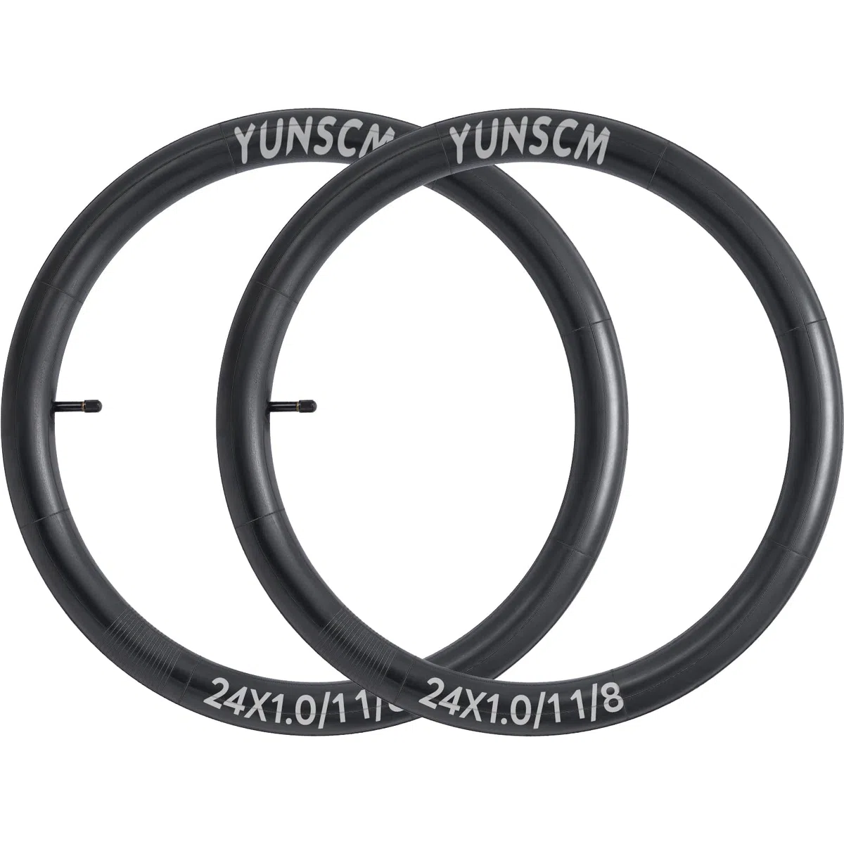 YunSCM 2PCS 25/28-540 épaissies Chambre à air 24X1.0 24x1 1/8 AV32mm Valve Compatible 24 Pouces Chambre à air pour Fauteuil Roulant