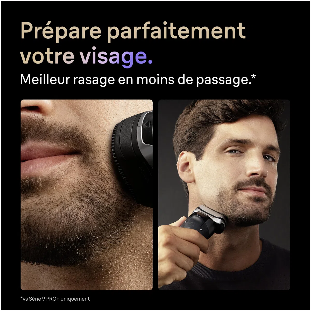 Braun Rasoir Electrique Homme Series 9+ Pro 9690CCE Noir | Etanche, Batterie Rechargeable, Lames de Précision Ultra-Fines, Tondeuse ProTrimmer, Station de Nettoyage, Tête de Pre-Rasage