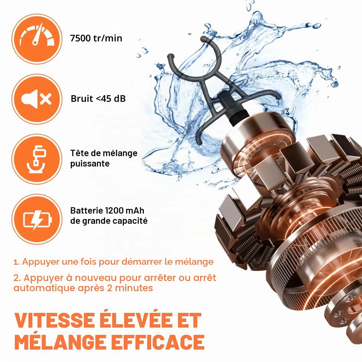 Shaker electrique, 700ml shaker électrique avec compartiment à poudre, shaker proteine rechargeable USB C, sans BPA (noir)
