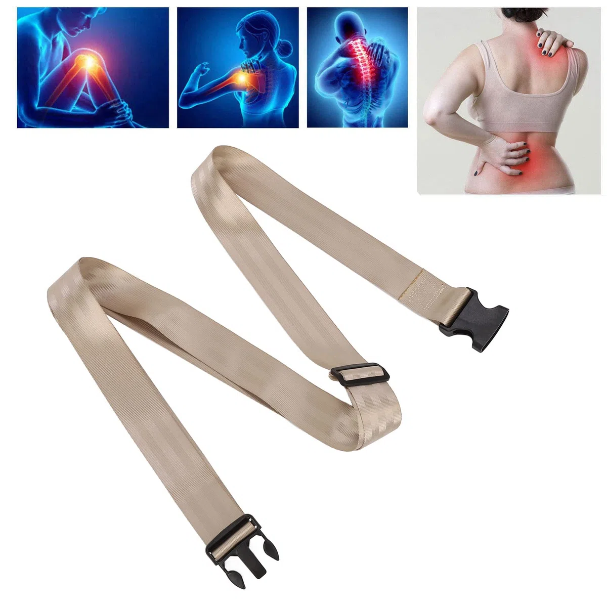Luqeeg Ceinture de Mobilisation des Extrémités, Ceinture Mulligan, Bande Destinée à la Physiothérapie, à la Rééducation, aux étirements, à la Traction Manuelle, à la Mobilité, Ceintures de(3#)