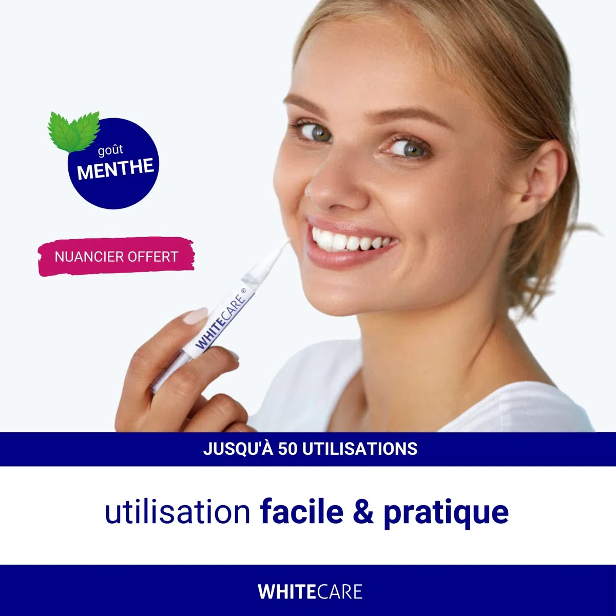 WhiteCare Box Kit Blanchiment Dentaire Professionnel, Menthe, Transparent