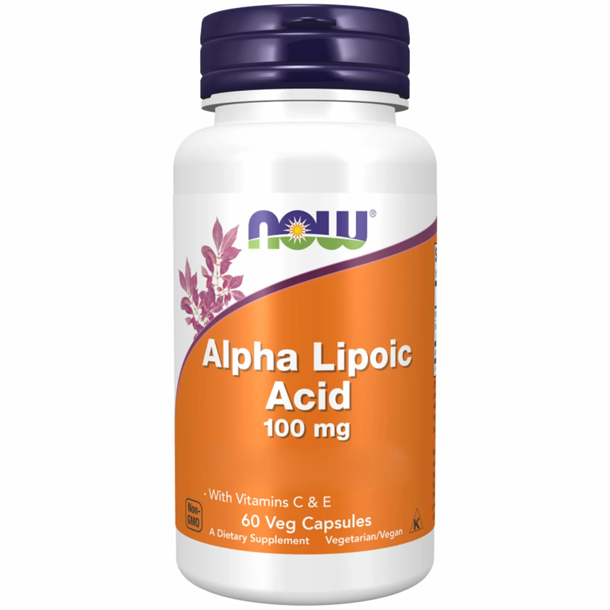 Now Foods, Alpha-Lipoic Acid (Acide Alpha-Lipoïque), 100mg, avec Vitamines C et E, 60 Capsules végétaliennes, Sans Gluten, Sans Soja, Sans OGM
