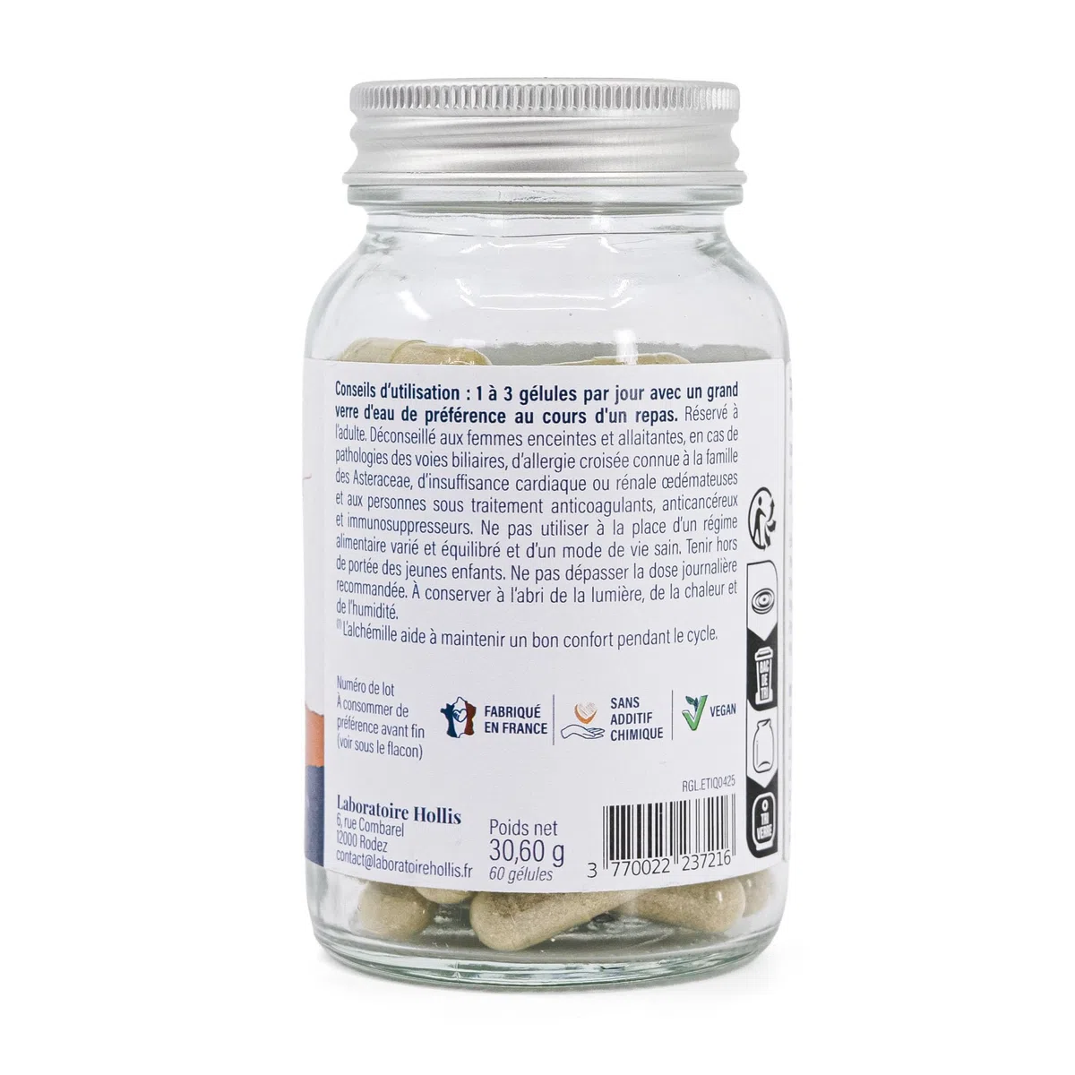 HOLLIS Les Ponctuelles Règles Complément Alimentaire 60 Gélules