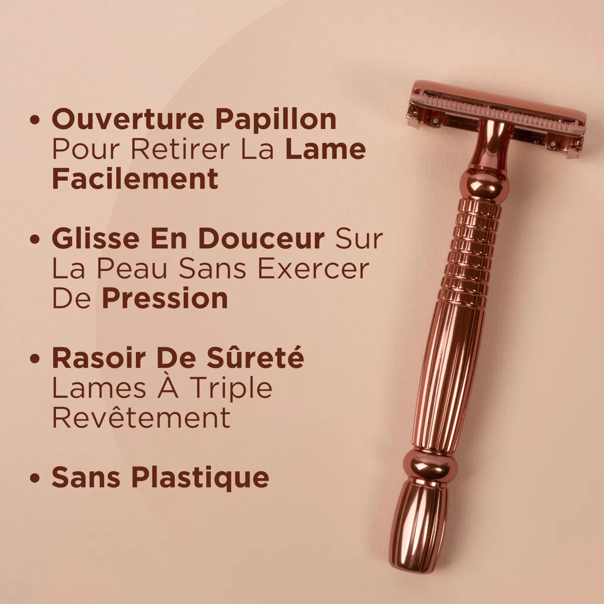Wilkinson Sword Intuition Rose Gold rasoir pour femmes, pour la routine de soin, pack contenant 1 manche de rasoir réutilisable et 10 lames de rechange