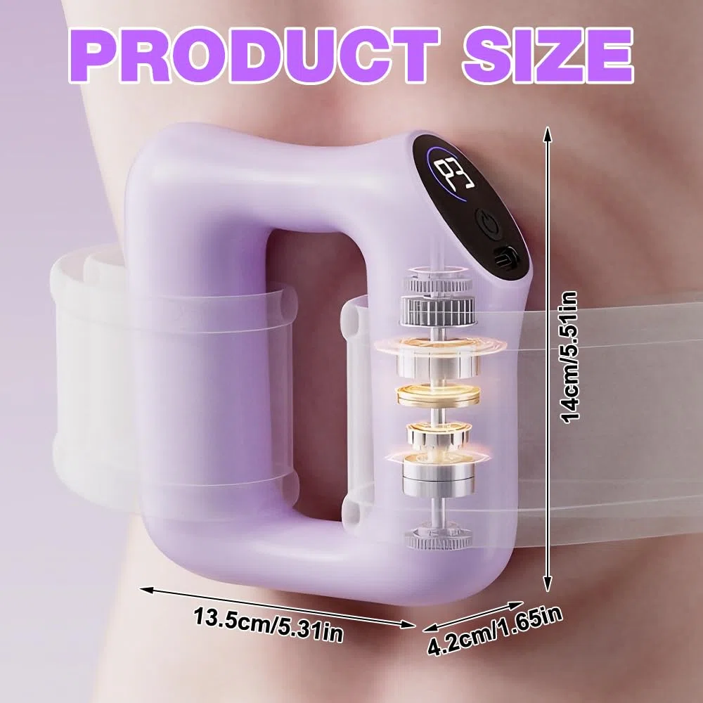 Anneau de Fascia Multifonctionnel, Anneau Minceur Taille, Chargé de USB, Anneau Masseur avec 5 Forces Réglables Bras, Appareil de Massage du Ventre pour Jambes etc