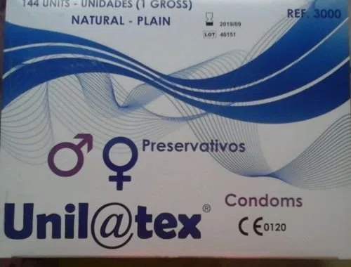 Unilatex - Lot de 144 préservatifs naturels