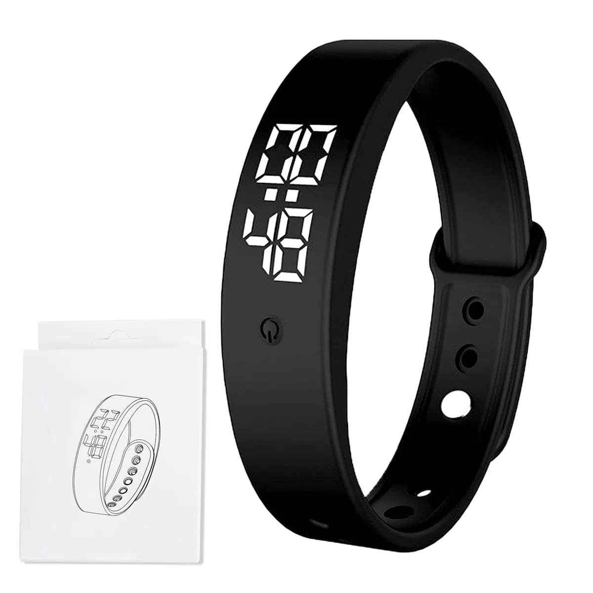 Bracelet avec réveil vibrant silencieux pour partenaire/naissances/enfants, 6 rappels, pilule réveil montre-bracelet 3 mesures température