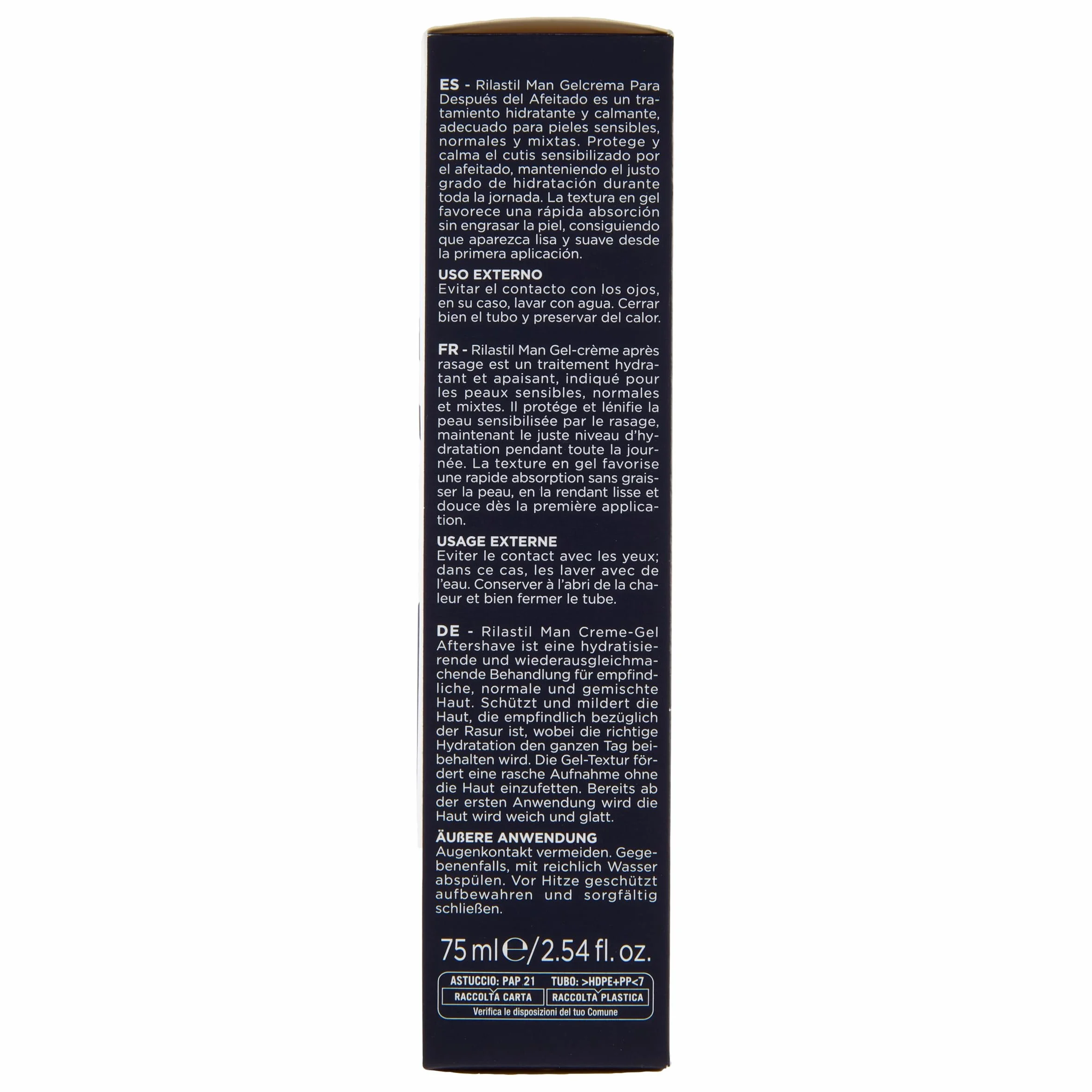 man gel après-rasage riequilibrante lenitivo 75 ml