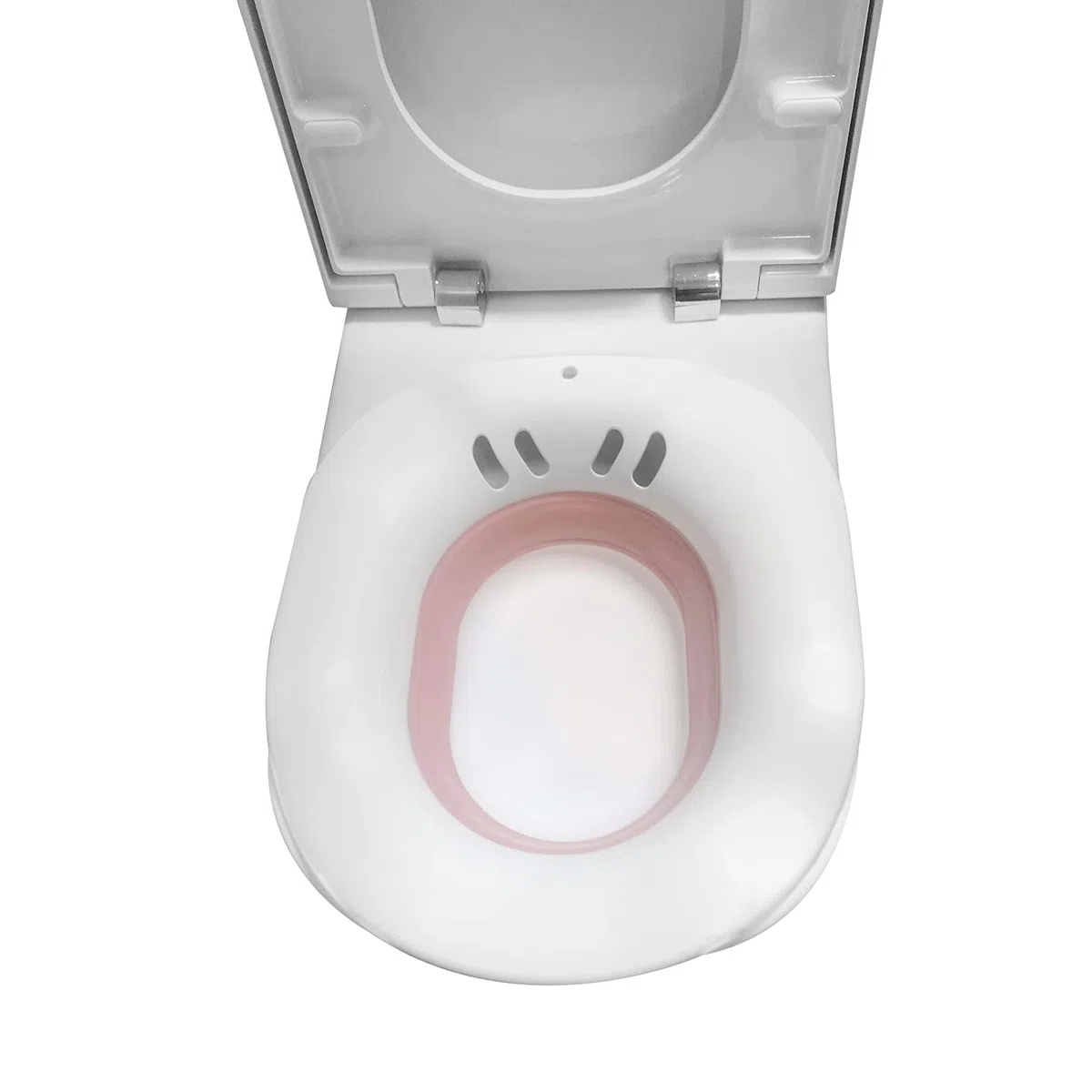 Funmi Siège vapeur pliable Yoni pour une utilisation au-dessus des toilettes – Compatible avec les toilettes universelles et les chaises percées – Pliable – Rose