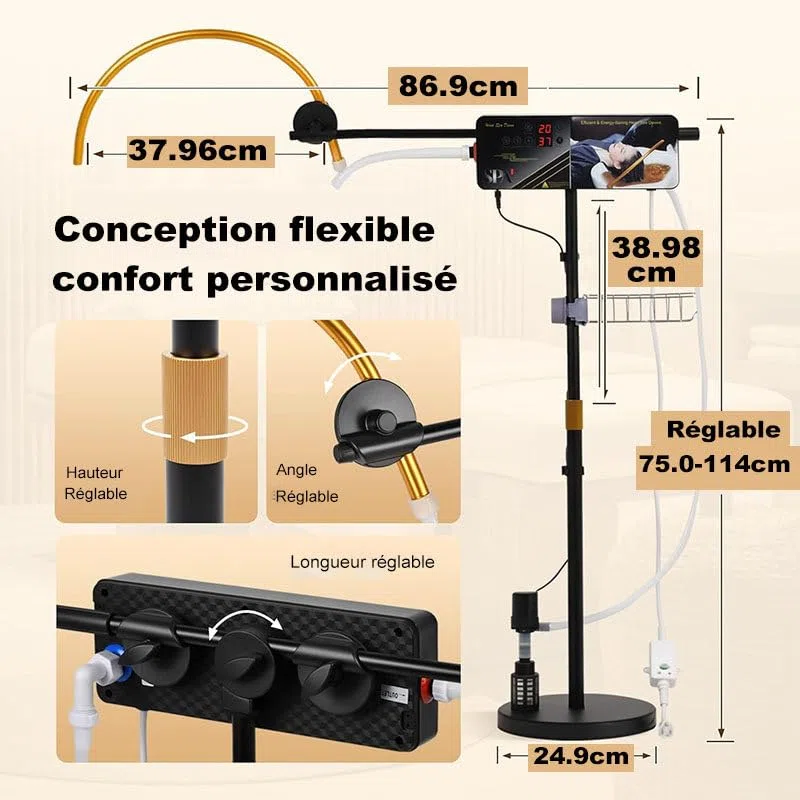 Appareil de Spa Portable pour la tête, dernière Version améliorée (2026) - Massage en Cascade Japonaise pour Salon/Maison, Réglable Hauteur/Angle pour Bacs à Shampoing