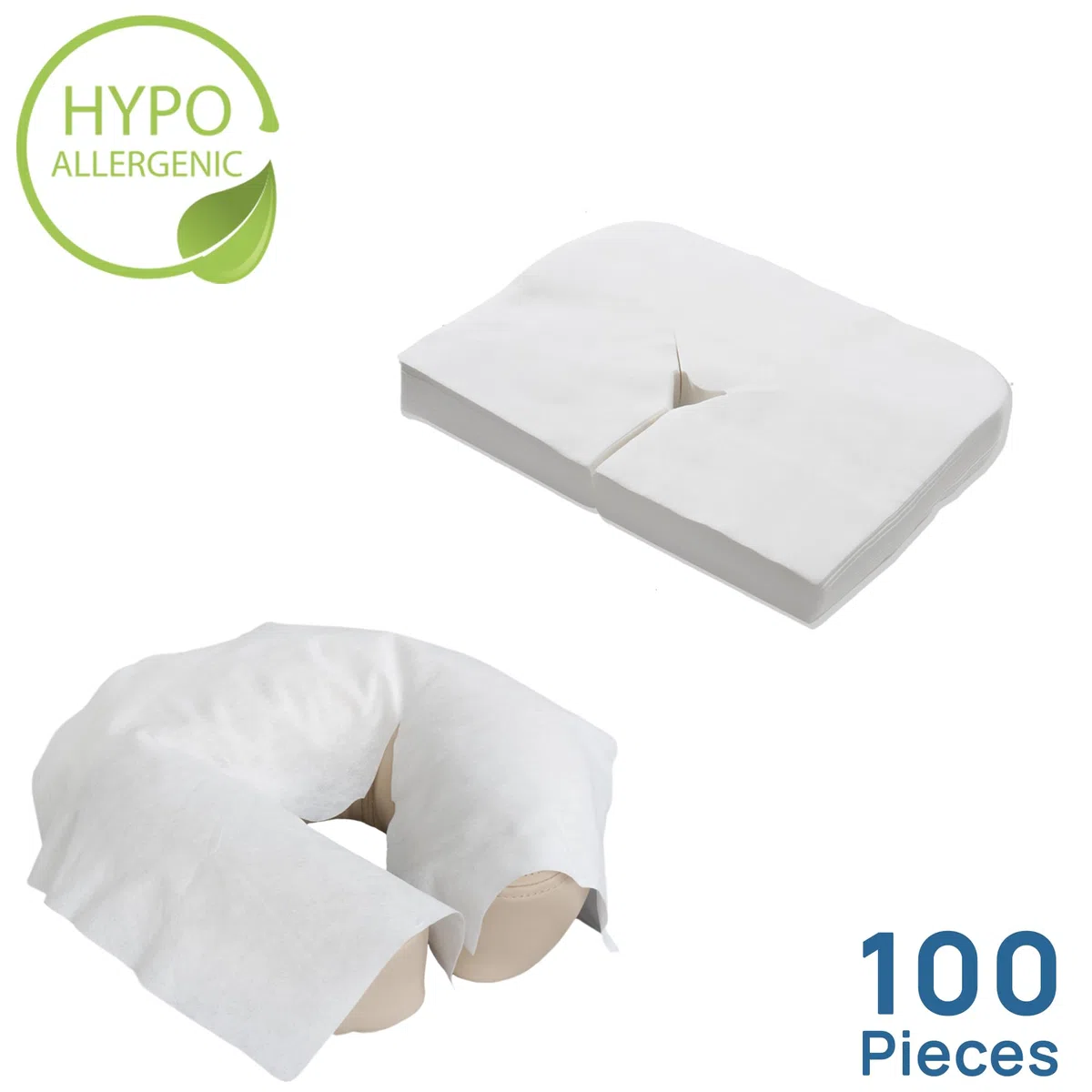 EARTHLITE Protège-têtière en papier jetable – Qualité médicale, ultradoux, luxueux, ne colle pas (100 unités)