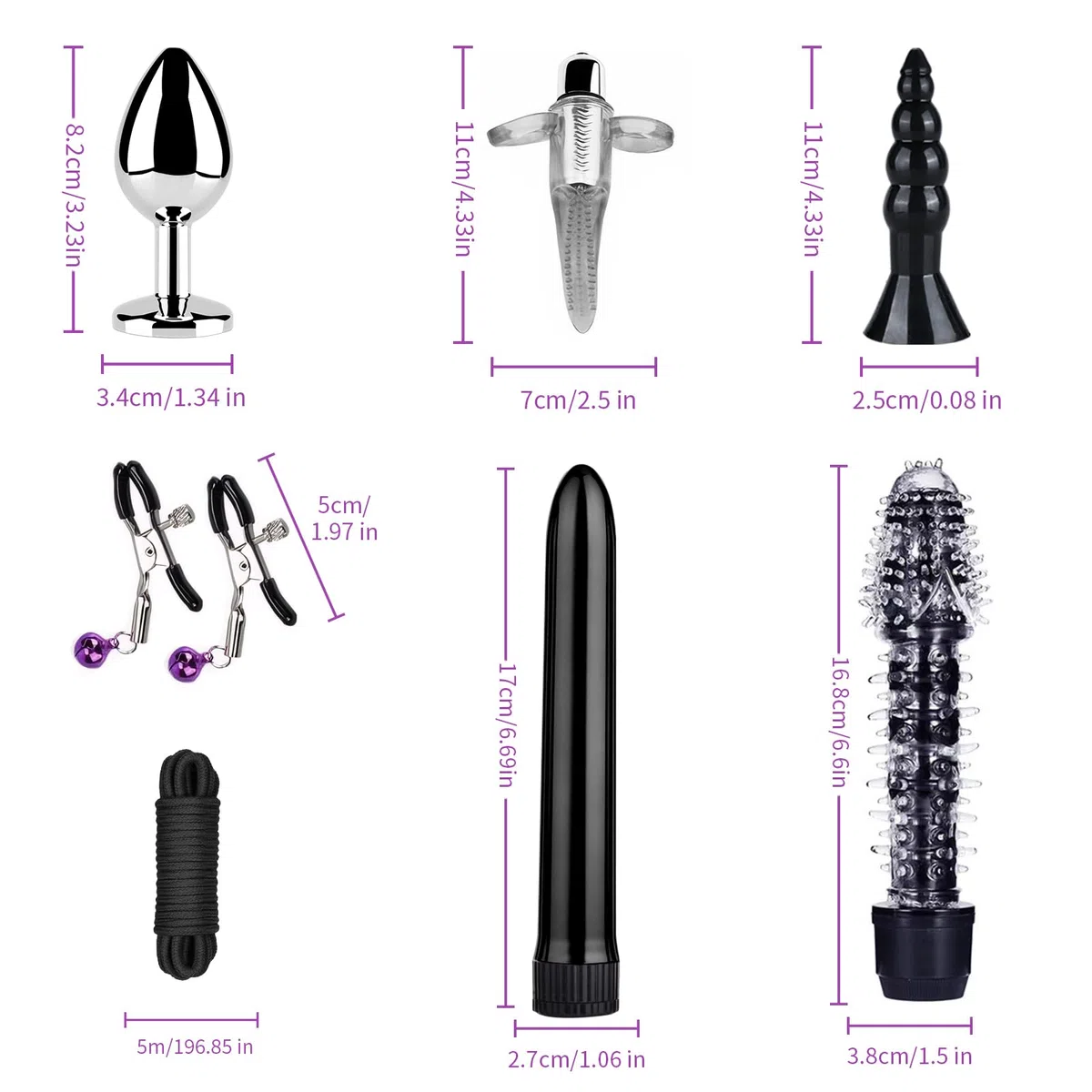 Ninonly Kit de Jeu de Rôle Adulte 15 Pièces – Accessoires Premium pour Couples Noir