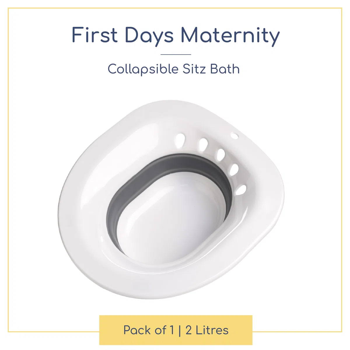 First Days Maternity - Sitz Bath - bain de siège- pour le post-partum - apaiser les hémorroïdes et les points de suture
