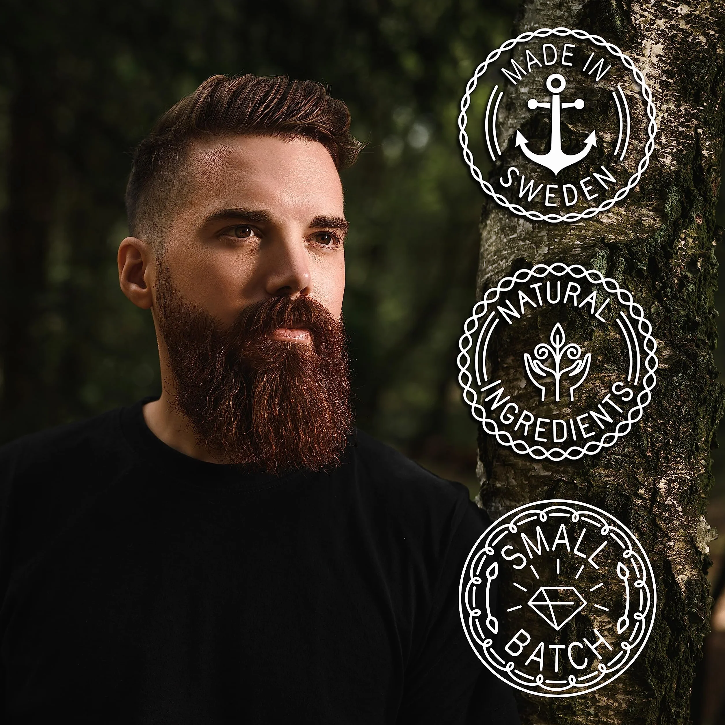 Mr Bear Family Shampoing barbe homme naturel 250ml - Boisé - plus d'hydratation pour une barbe plus fournie et plus saine - 2-en-1 savon à barbe et revitalisant pour barbe - Produit barbe hommes