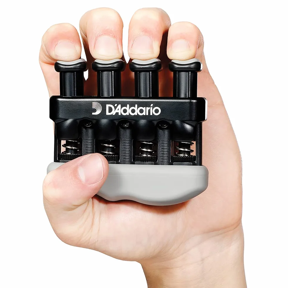 D'Addario Varigrip Hand Exerciser - Améliore la Dextérité et la Force des Doigts, des Mains et des Avant-bras - Outil d'exercice Musculaire de la Main Réglable
