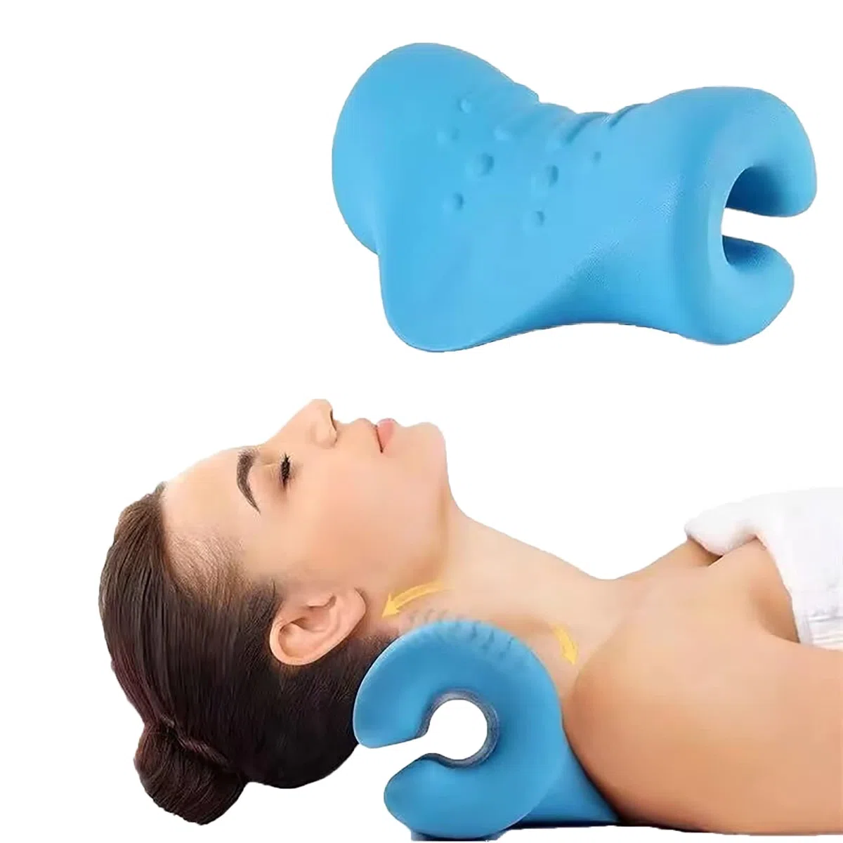 Oreiller De Traction Cervicale Relax du Cou Et des Épaules Nouveau Coussin Cervical Bleu Coussin Traction cervicales Appareil de Traction cervicale pour Les Douleurs Articulaires