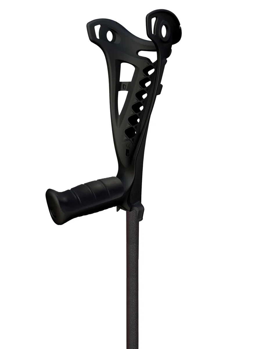 Identités, Béquilles Ultra-Légères en Aluminium SafeWalk, Fabrication Française, Hauteur Réglable, Embout Amortissant, Système d’Accroche Auto-portant, Noir