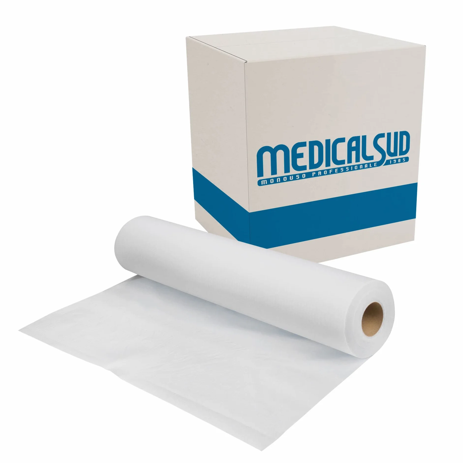 8 Rouleaux de Table de Massage Draps d'Examen 60 cm x 100 m Tissu non Tissé, Fabriqué en Italie, Medical Sud Professional