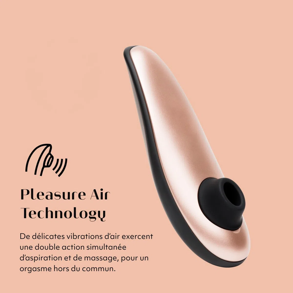 Womanizer Classic Stimulateur clitoridien - Suceur de clitoris avec 8 niveaux de puissance - Vibromasseur clitoridien étanche - Stimulateur clitoridien rechargeable pour femme et couple - Or rose