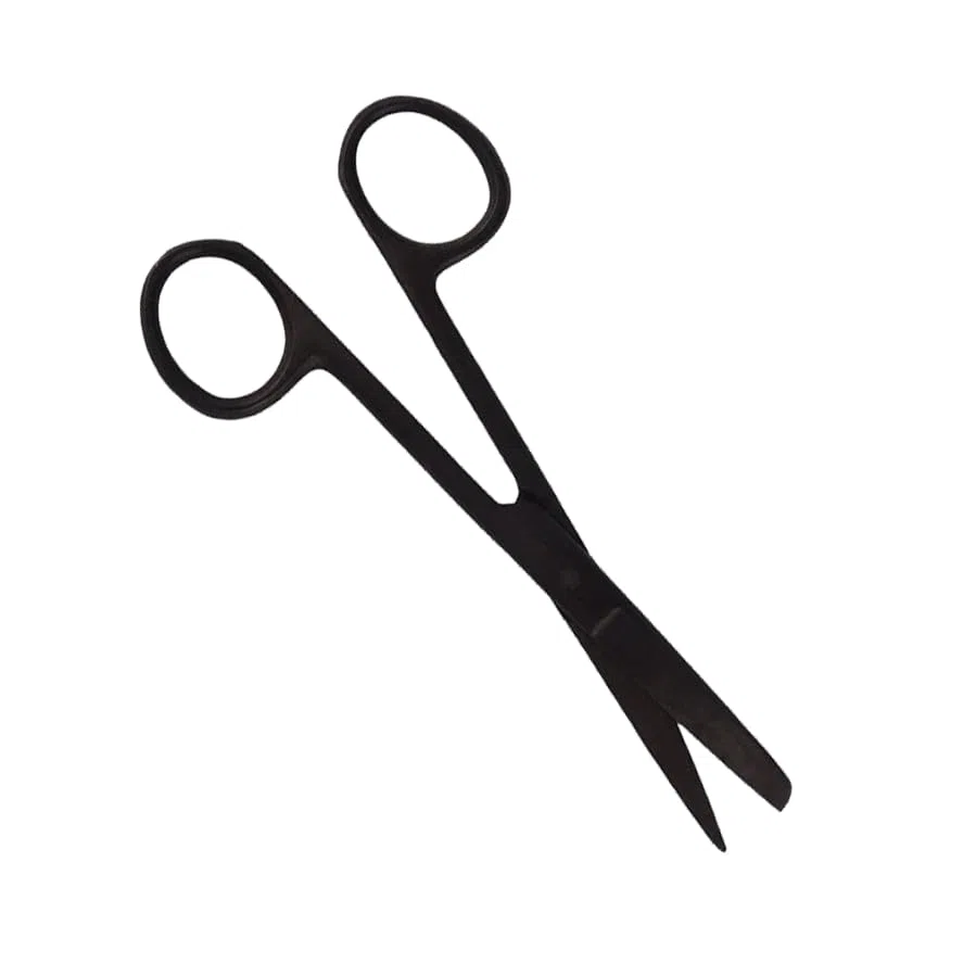 Set de ciseaux d'infirmière "Noir mat" - Ciseaux à bandages - Accessoires infirmiers - Ciseaux de premiers secours - Ciseaux médicaux - Kocher - Cadeau pour infirmière