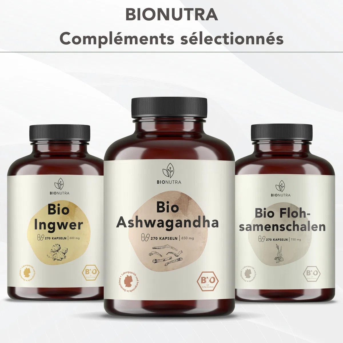 BIONUTRA® Gélules de Haritaki bio hautement dosées 3000 mg/jour, contrôlées résidus, fabrication allemande, véganes, sans lactose, gluten ni additifs, bio Haritaki poudre, 270 pièces x 500 mg