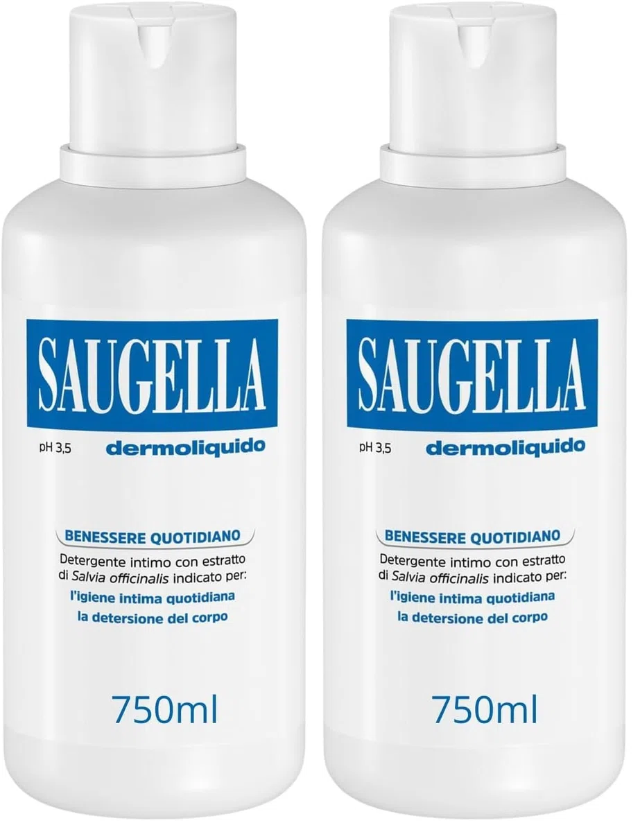 SAUGELLA DERMOLIQUIDO PH 3,5 750 ML DETERGENTE INTIMO (Lot de 2)