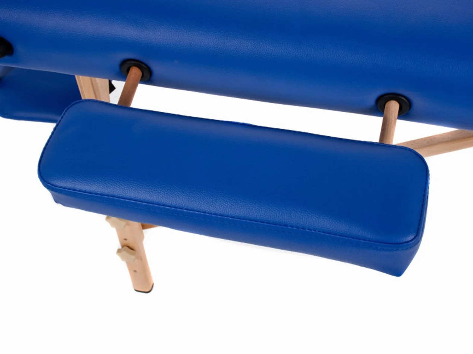 QUIRUMED Table de Massage Grossesse Pliable, 194 x 70 cm, Blanc, Bois, Simili-Cuir, Trou pour barrière, Trou du Visage, tête Amovible, jusqu'à 150 kg