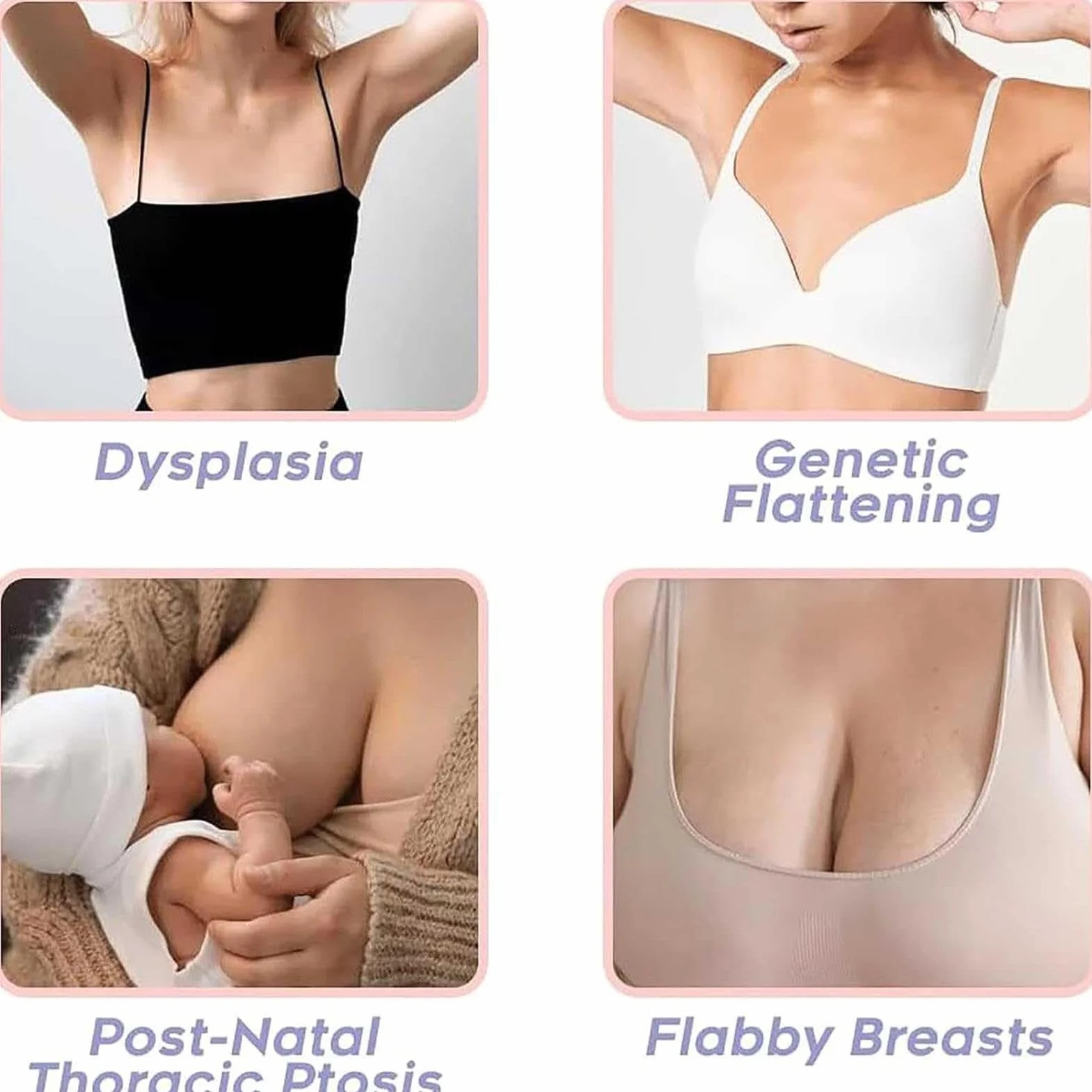 Masseur de sein pour la fermeté | Outil de massage chauffant pour appareil de beauté intelligent | Rehausseur de sein USB sans fil, soins du corps pour femmes pour un charmant contour de sein Pw tools