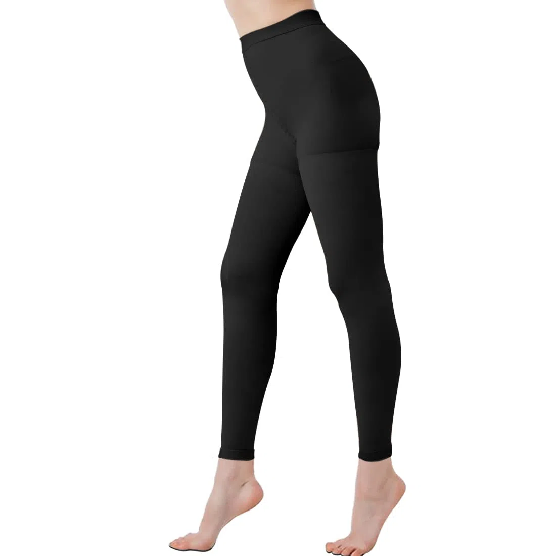 Collants de compression médicaux pour œdèmes de Vericose, soutien ferme opaque 20-30 mmHg, bas de compression gradués, sans pieds, noir, taille XXL