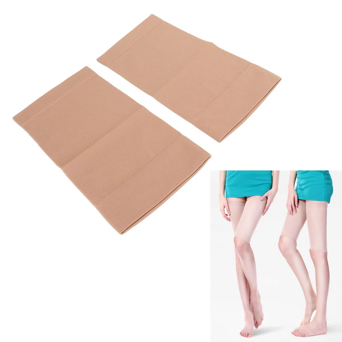 Manchons de Compression des Cuisses, Amincissant le Haut de la Jambe Enveloppant Absorbant la Transpiration Augmente la Circulation Sanguine Respirant pour la Course Favorise la Récupération des (XXL)