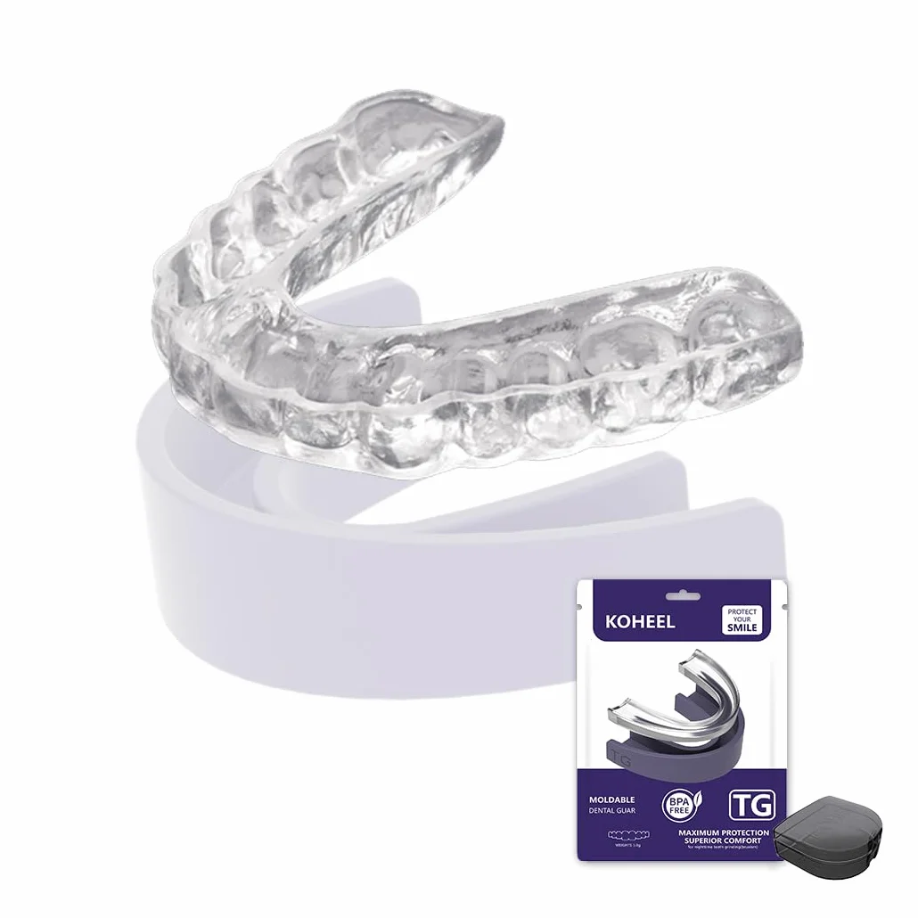 KOHEEL TG Gouttière Dentaire Professionnelle contre le Bruxisme, Gouttière Nocturnes Anti-Grincement avec Plateau de Moulage en Silicone (Lot de 5)