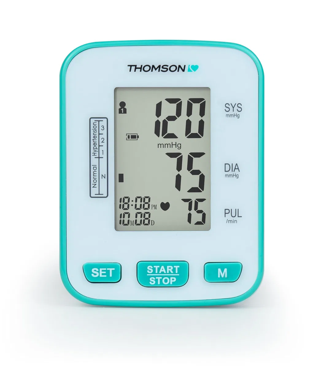 THOMSON Tensiomètre Poignet Cardio W5 – Mesure Automatique Électronique Précise – Détection d'Arythmie – 2x60 Mémoires – Compact – Certifié CE MDR (UE 2017/745)