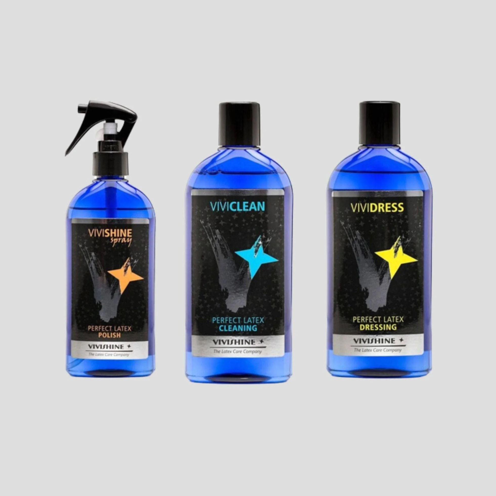 Vivishine - Pack de 3 pour Latex - Vivishine 250 ml + Viviclean 250 ml, Vividress 250 ml