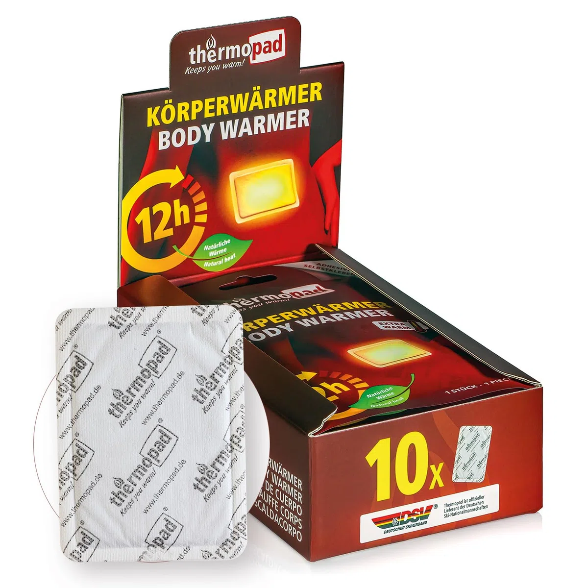 THERMOPAD Chauffe Corps – L'ORIGINAL : 10 ou 30 Pieces de chaufferettes pour jusqu'à 12 Heures de Chaleur pour Tout Le Corps - activé par l'air - Utilisation immédiate