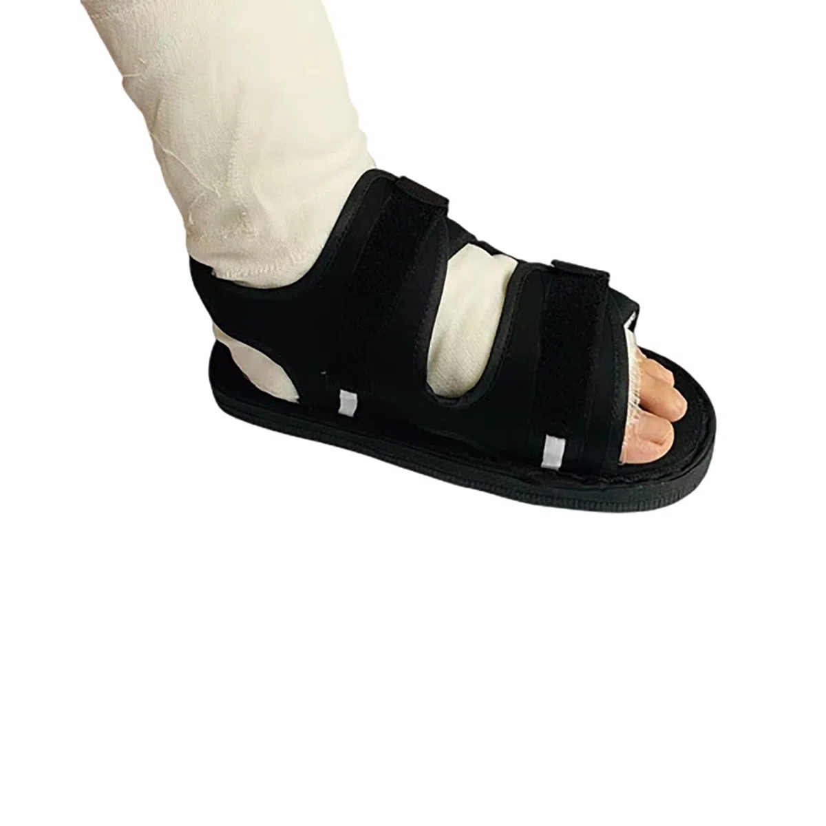 RUIXIA Chaussure de Plâtre Postopératoire Chaussure Ouverture Large pour le Pied Platré Botte Bout Ouvert Pour Pied Blessé Entorse Protection de Plâtre