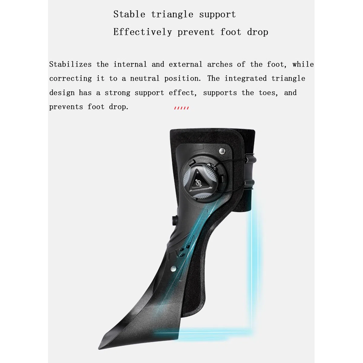 Attelle de Cheville, Orthèse de pied Tombant, Orthèse de Pied Tombant Stabilisateur de Cheville Réglable Bande de Soutien du Pied Attelle de Protection Contre la Chute du Pied