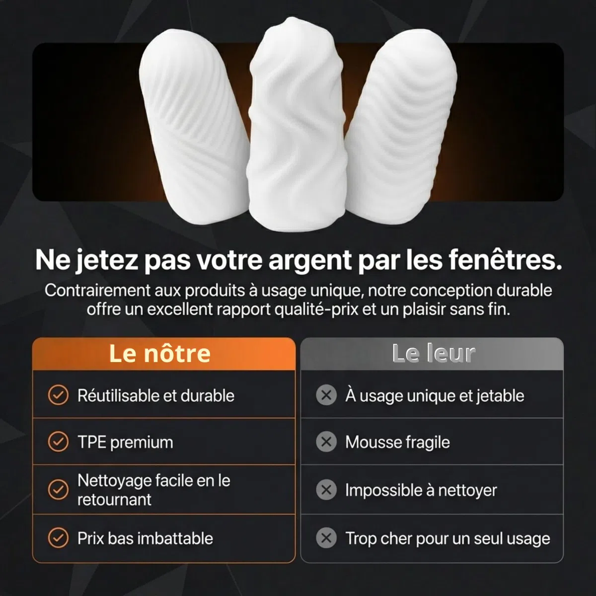 Sinful 3er Pack Oeuf Masturbateur pour Homme - Sex Toýs Homme Egg - 3 Piéces Masturbateurs Oeuf Sex Toy - Oeuf de Masturbation Homme - Masturbateurs Cup et Accessoires