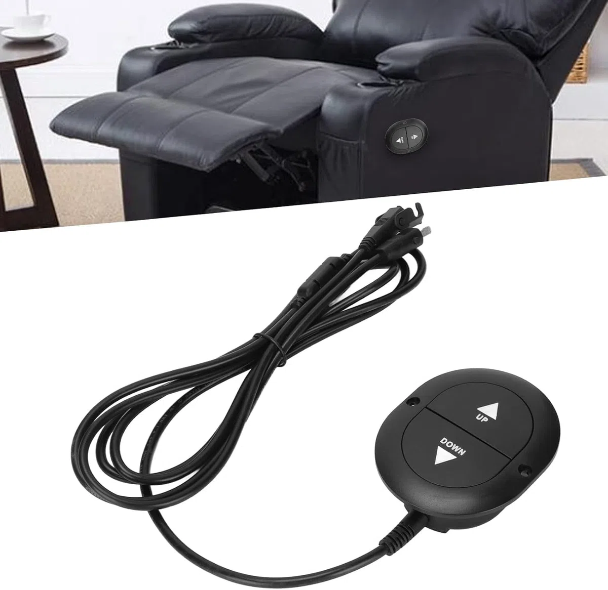 Télécommande Fauteuil électrique, Inclinable et Releveur avec 2 Boutons pour Lit Massage et Relaxation, 12-32V