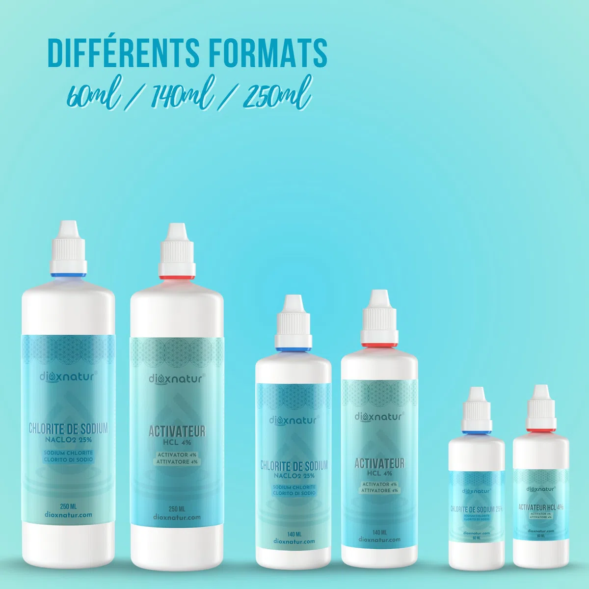 Kit de production de dioxyde de chlore 140ml - Non destiné à la consommation humaine (Direct)