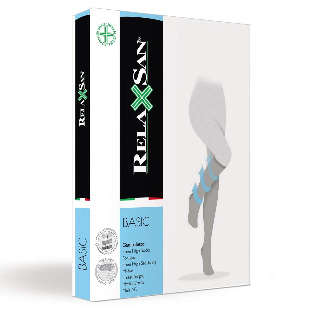 Relaxsan Basic 750 mi-bas de maintien 70 Den compression graduée légère