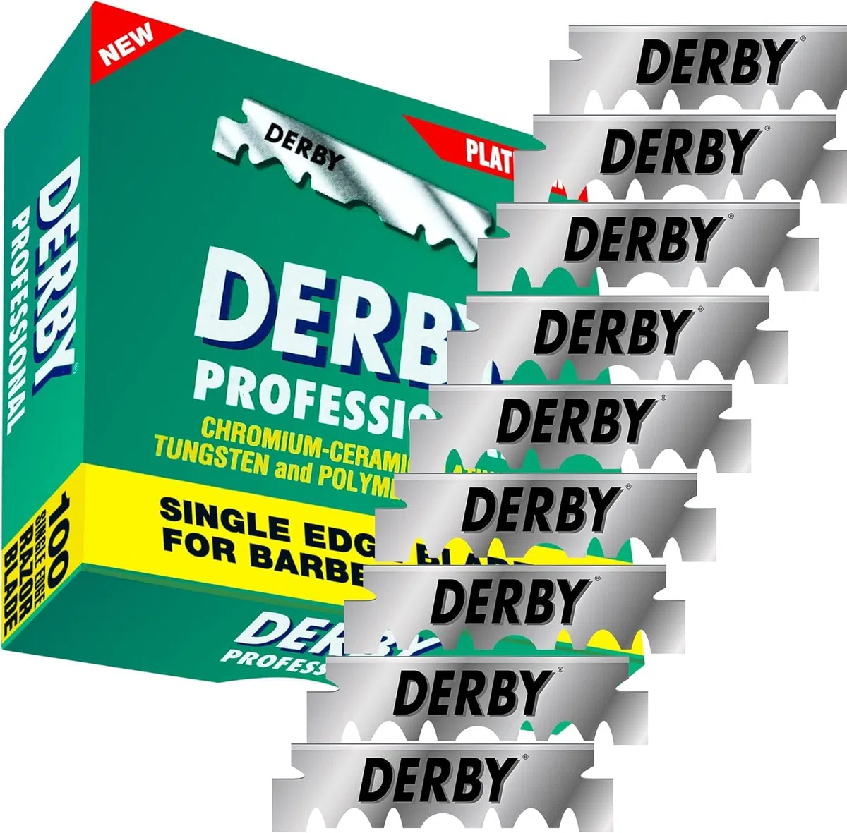 Derby Lames de rasoir Prossional à un seul tranchant, 600 unités (paquet de 1)