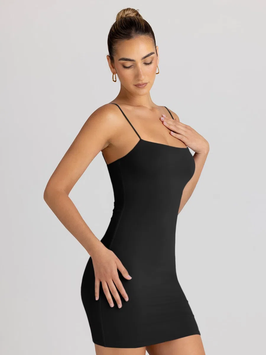 LILLUSORY – Robe courte moulante sexy pour femmes, dos nu, idéale pour soirées et clubs, Printemps/Été, style Y2K
