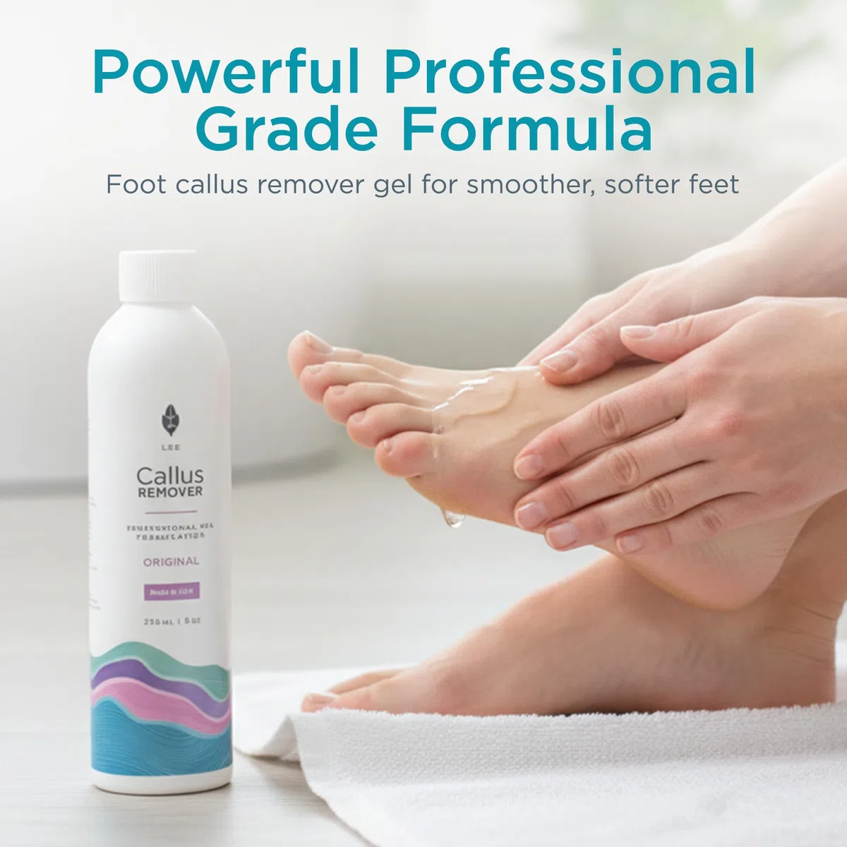 Le meilleur liquide et gel anti-callosités et anti-callosités de Lee Beauty Professional pour les cors et les callosités des pieds fait un meilleur travail qu'un rasoir électrique et une lime à pieds